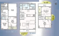 ■つくばエクスプレス線「八潮」駅　徒歩36分
　八潮駅南口行バス10分　「水元５丁目」停徒歩１５分
■買い物施設まで徒歩10分圏内につき、買い物に便利です