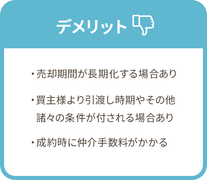 デメリットの表