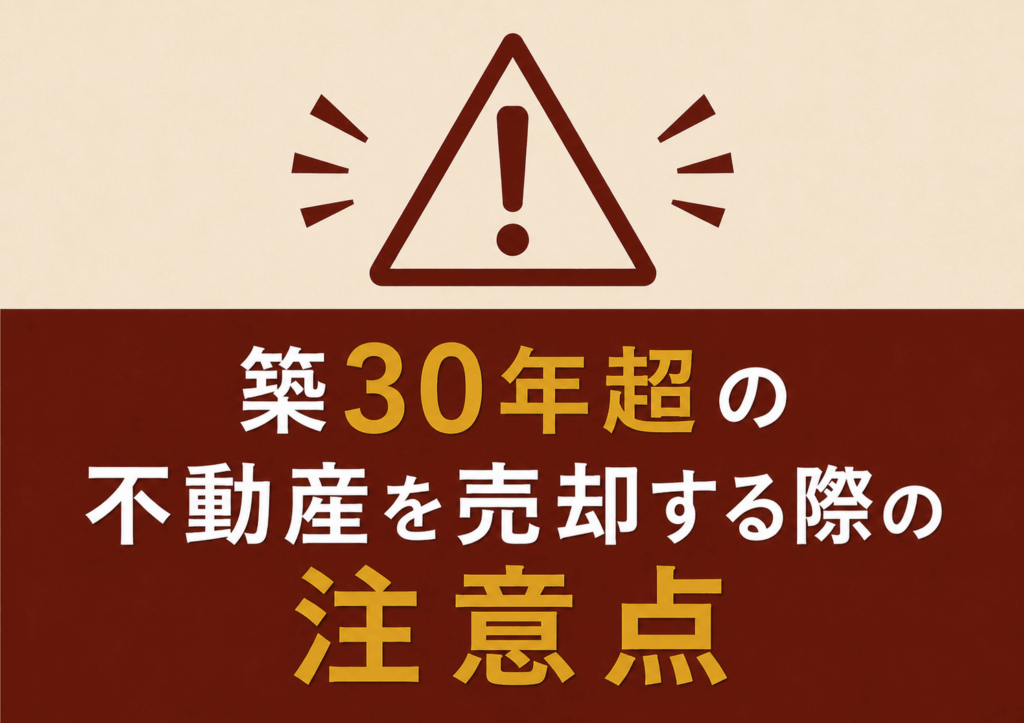 築30年超の不動産を売却する際の注意点