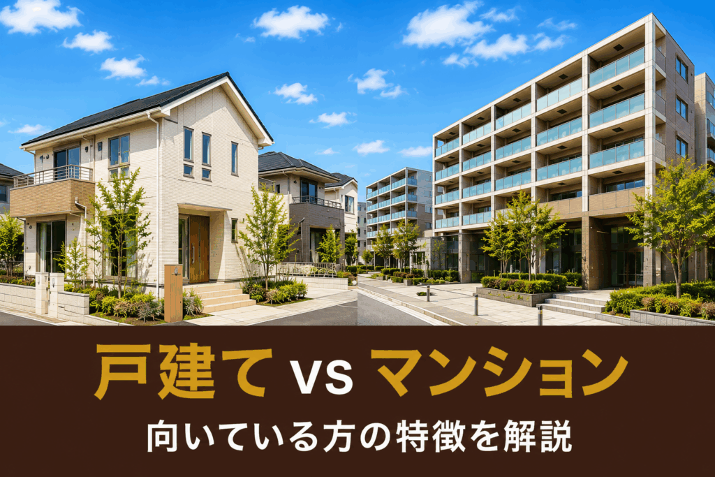 【戸建てvsマンション】向いている方の特徴