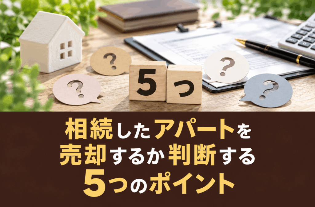 相続したアパートを売却するか判断する5つのポイント