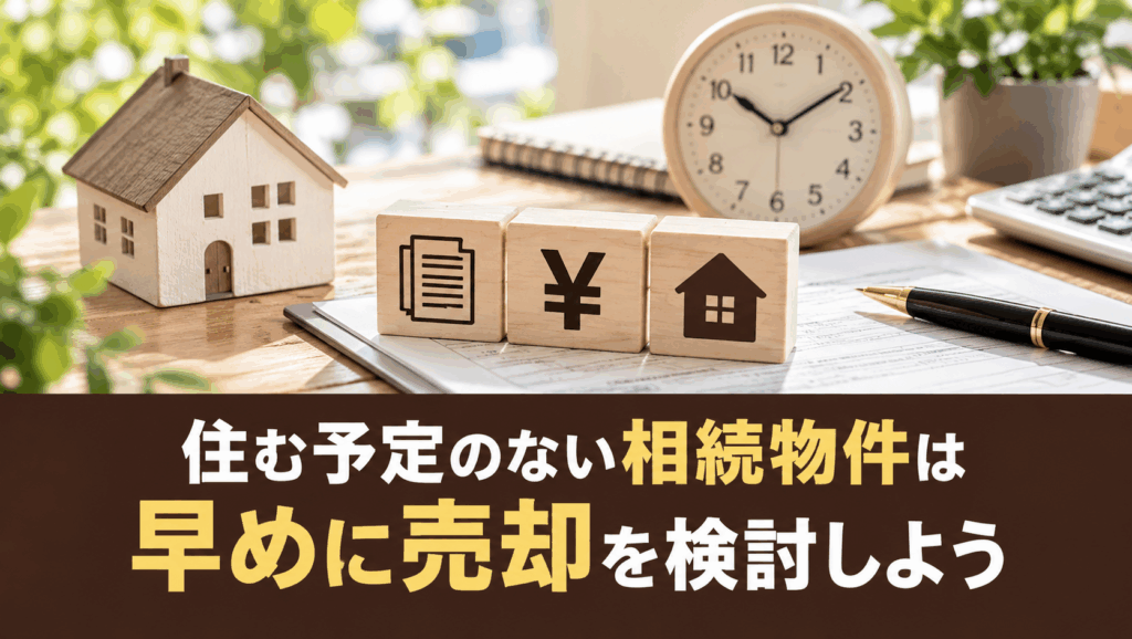 住む予定のない相続物件は早めに売却を検討しよう